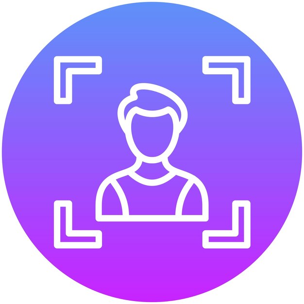 Ilustración del icono vectorial de disparo de la cámara del conjunto de iconos de cine