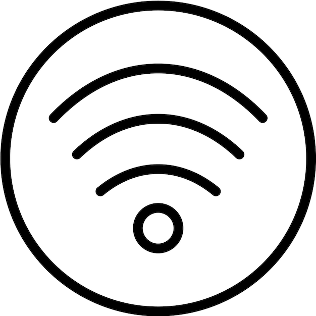 Ilustración del icono vectorial de disponibilidad de red del conjunto de iconos de red