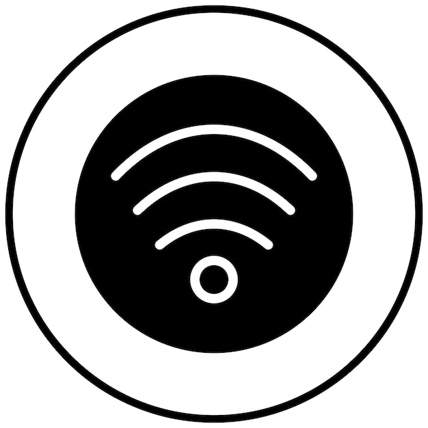 Ilustración del icono vectorial de disponibilidad de red del conjunto de iconos de red