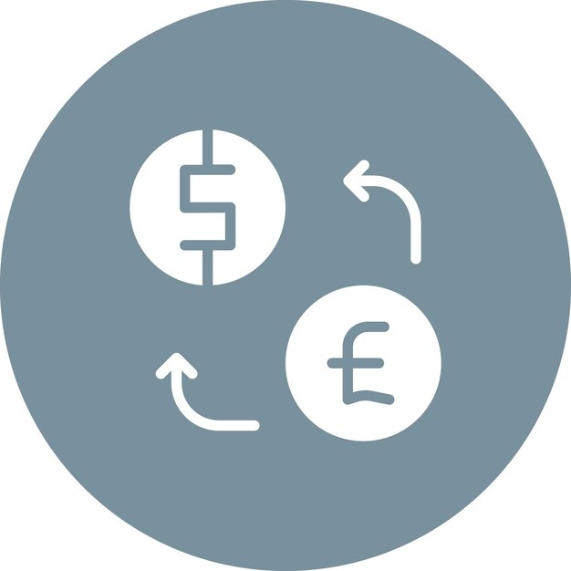Ilustración del icono vectorial de divisas del conjunto de iconos de inicio de negocio