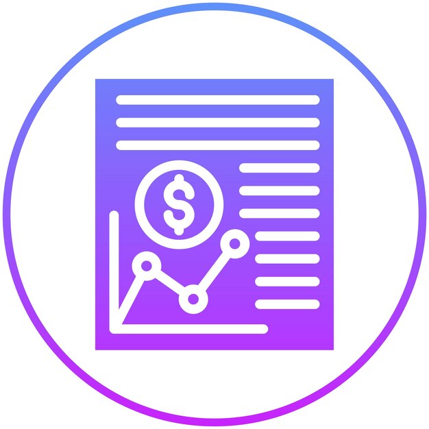 Ilustración del icono vectorial del documento de negocios del conjunto de iconos de negocios y oficina