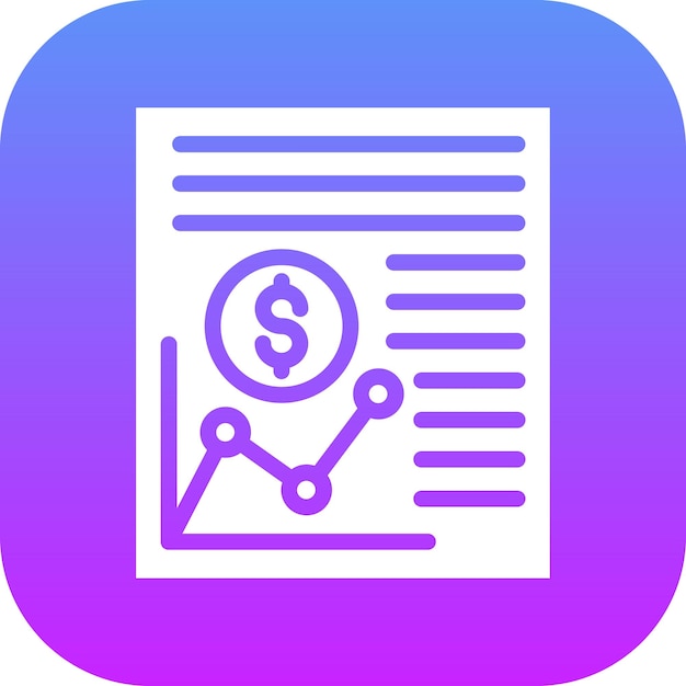 Ilustración del icono vectorial del documento de negocios del conjunto de iconos de negocios y oficina
