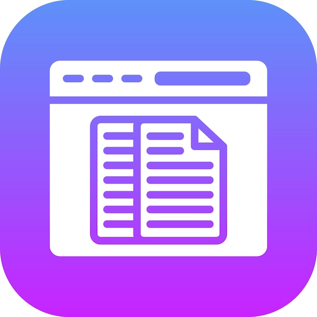 Ilustración del icono vectorial de documentos del conjunto de iconos de marketing web
