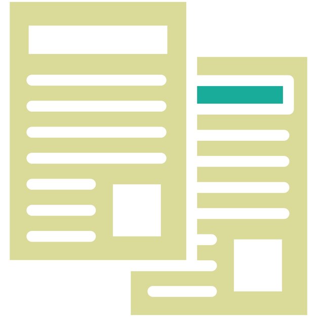 Ilustración del icono vectorial de documentos duplicados del conjunto de iconos de marketing de OnGLDG