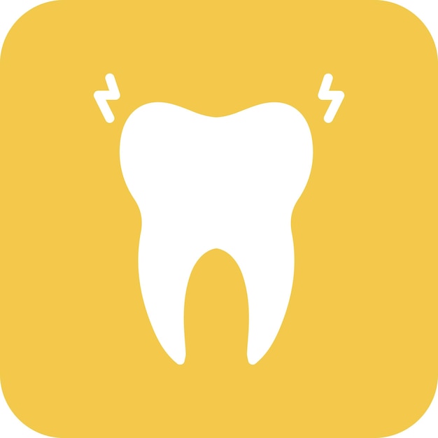 Vector ilustración del icono vectorial del dolor de dientes del conjunto de iconos de cuidado dental