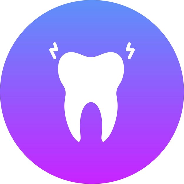 Ilustración del icono vectorial del dolor de dientes del conjunto de iconos de cuidado dental