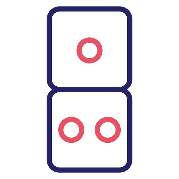 Ilustración del icono vectorial de Domino del conjunto de iconos de entretenimiento