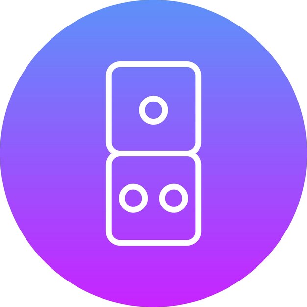 Ilustración del icono vectorial de Domino del conjunto de iconos de entretenimiento