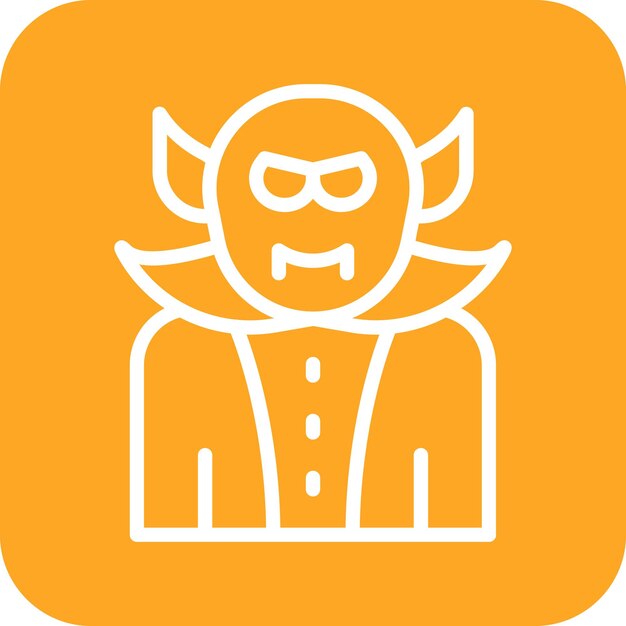 Ilustración del icono vectorial de Drácula del conjunto de iconos de cine