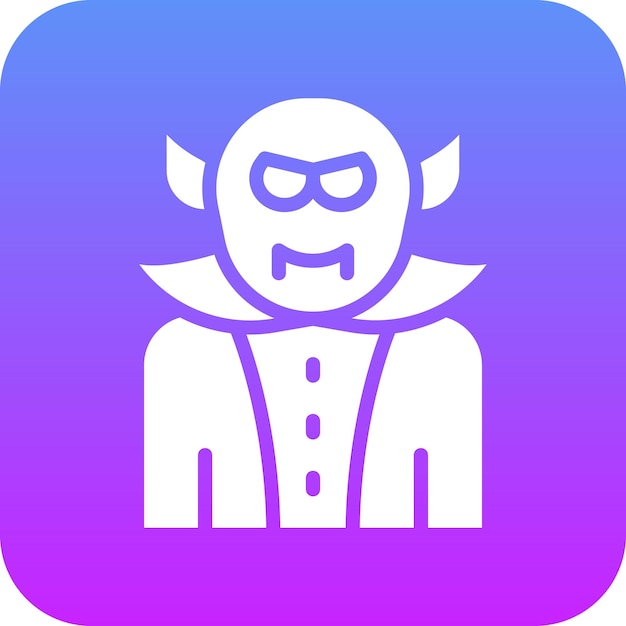 Ilustración del icono vectorial de Drácula del conjunto de iconos de cine