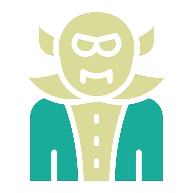 Ilustración del icono vectorial de Drácula del conjunto de iconos de cine