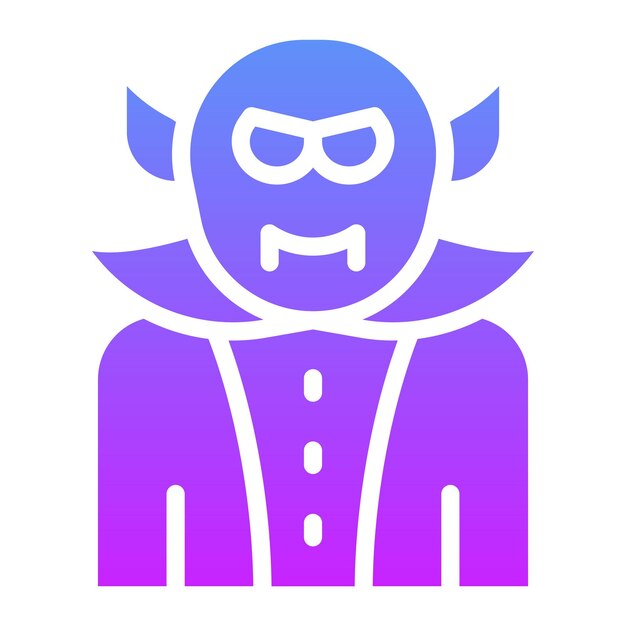 Ilustración del icono vectorial de Drácula del conjunto de iconos de cine