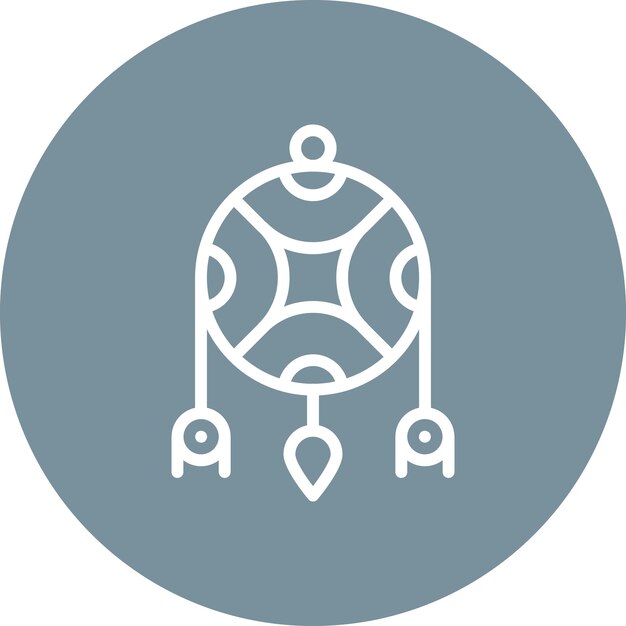 Ilustración del icono vectorial de Dreamcatcher del conjunto de iconos del Oeste Salvaje