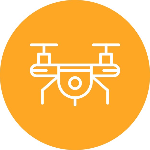 Ilustración del icono vectorial de drones del conjunto de iconos de agricultura