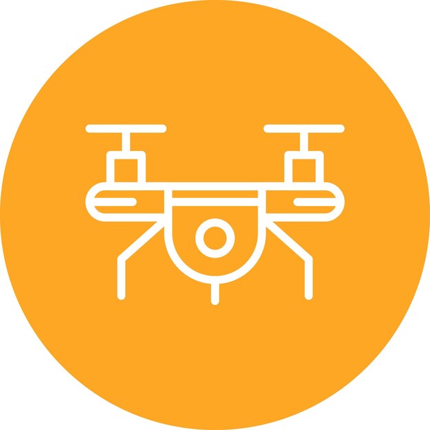 Ilustración del icono vectorial de drones del conjunto de iconos de agricultura