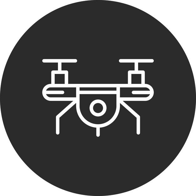 Ilustración del icono vectorial de drones del conjunto de iconos de agricultura