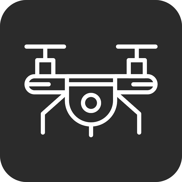 Ilustración del icono vectorial de drones del conjunto de iconos de agricultura