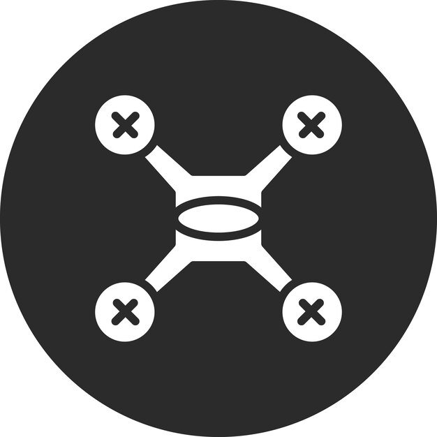 Ilustración del icono vectorial de drones del conjunto de iconos de ingeniería
