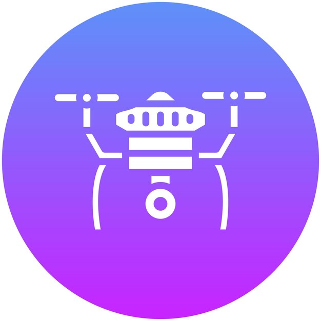 Ilustración del icono vectorial de drones del conjunto de iconos de robótica