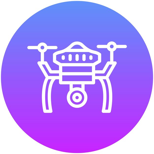 Ilustración del icono vectorial de drones del conjunto de iconos de robótica