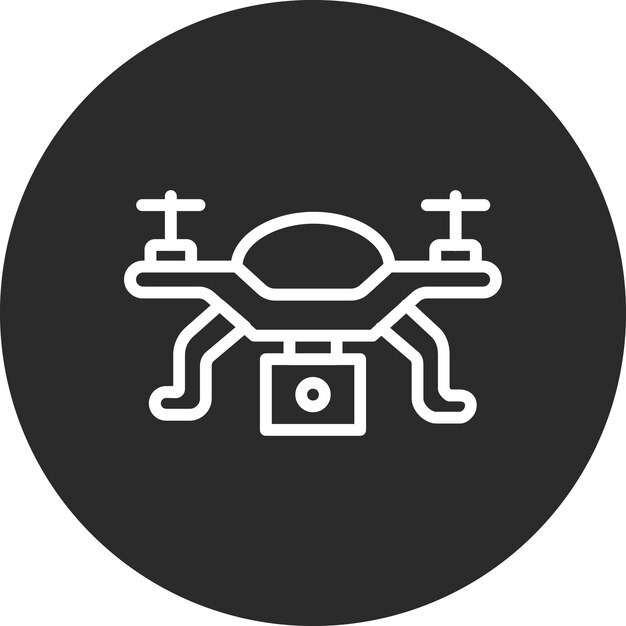 Ilustración del icono vectorial de drones del conjunto de iconos de tecnología