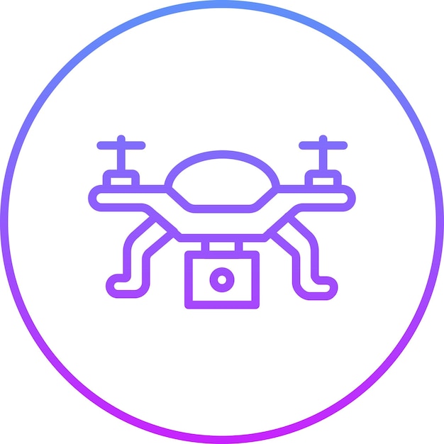 Ilustración del icono vectorial de drones del conjunto de iconos de tecnología
