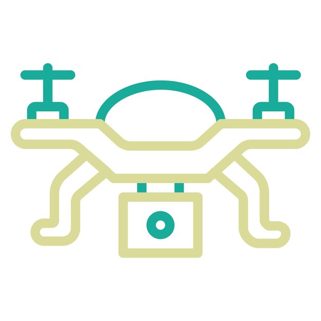Ilustración del icono vectorial de drones del conjunto de iconos de tecnología