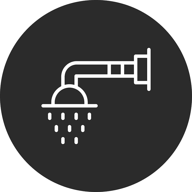 Ilustración del icono vectorial de la ducha del conjunto de iconos de cosméticos