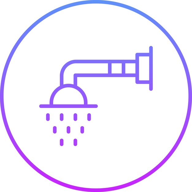 Ilustración del icono vectorial de la ducha del conjunto de iconos de cosméticos