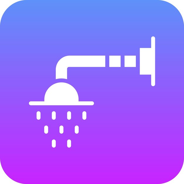 Ilustración del icono vectorial de la ducha del conjunto de iconos de cosméticos