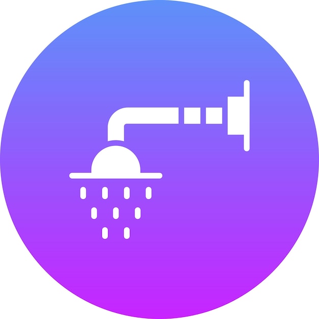 Ilustración del icono vectorial de la ducha del conjunto de iconos de cosméticos