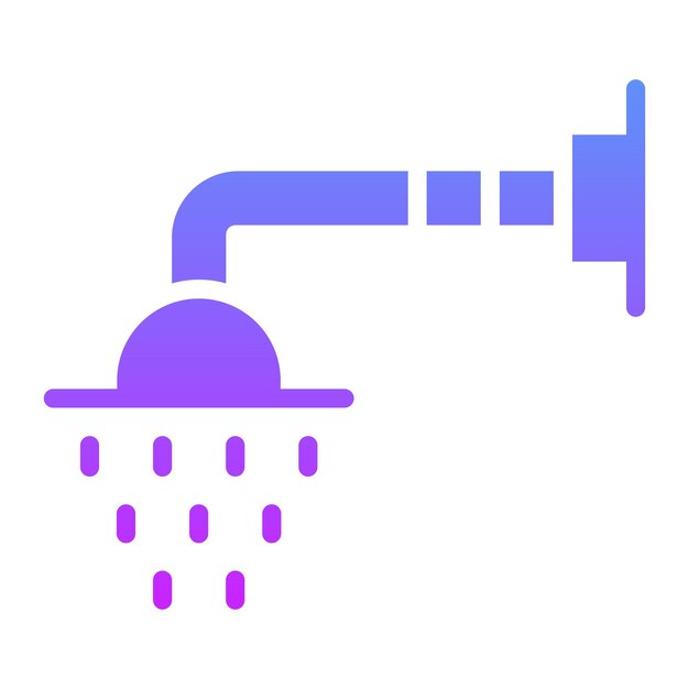 Ilustración del icono vectorial de la ducha del conjunto de iconos de cosméticos