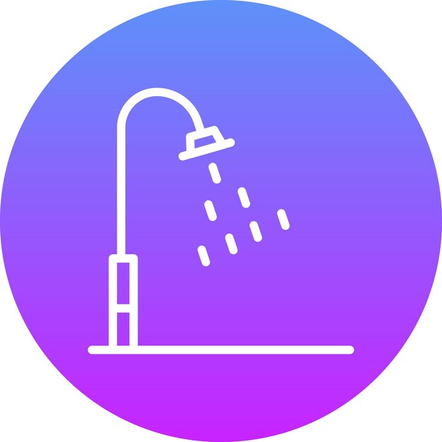Ilustración del icono vectorial de la ducha del conjunto de iconos de la rutina de higiene