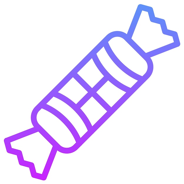 Ilustración del icono vectorial de dulces del conjunto de iconos de dulces y dulces