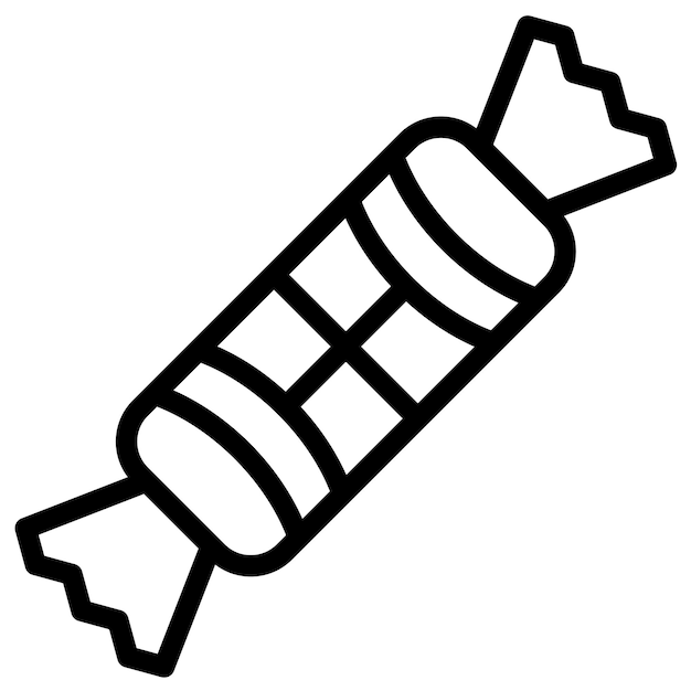 Ilustración del icono vectorial de dulces del conjunto de iconos de dulces y dulces