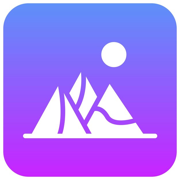 Ilustración del icono vectorial de las dunas de arena del conjunto de iconos de Coastline