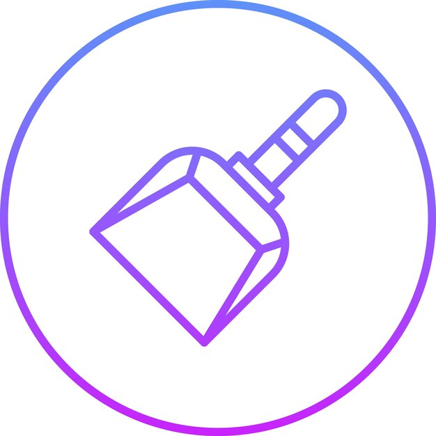 Ilustración del icono vectorial de Dustpan del conjunto de iconos de la rutina de higiene