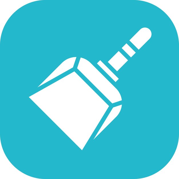 Ilustración del icono vectorial de Dustpan del conjunto de iconos de la rutina de higiene