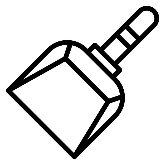 Ilustración del icono vectorial de Dustpan del conjunto de iconos de la rutina de higiene
