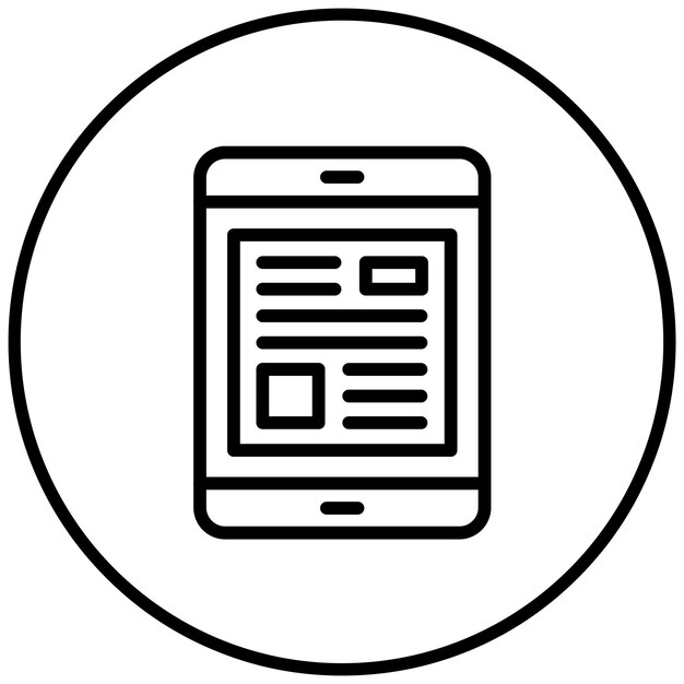 Ilustración del icono vectorial de ebook del conjunto de iconos de aprendizaje