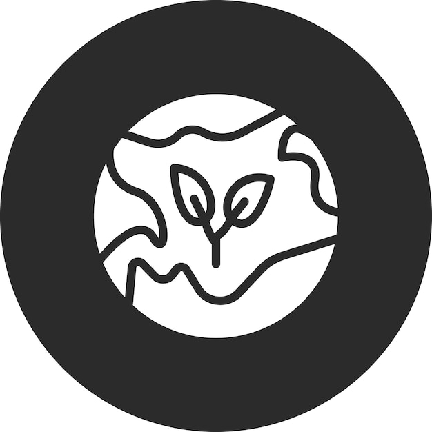 Ilustración del icono vectorial Eco Earth del conjunto de iconos de energía sostenible