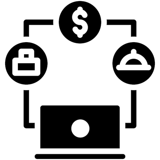 Ilustración del icono vectorial de la economía Gig del conjunto de iconos de la economía gig