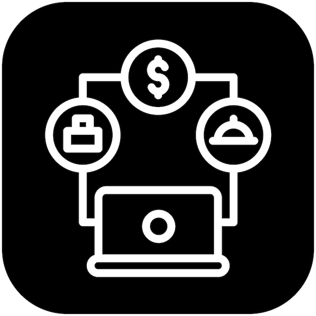 Ilustración del icono vectorial de la economía Gig del conjunto de iconos de la economía gig