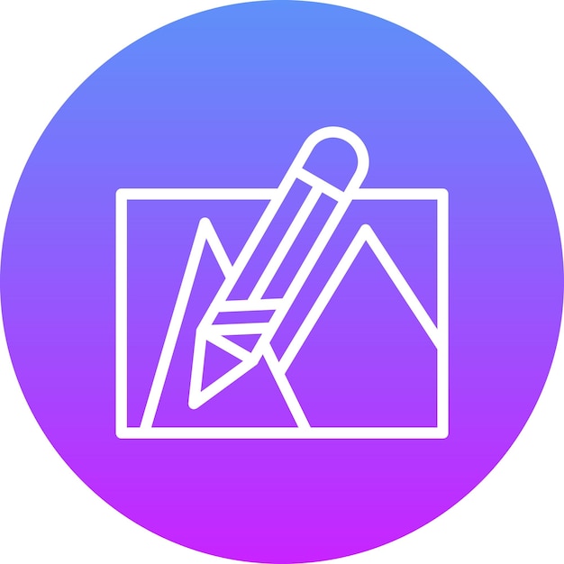 Ilustración del icono vectorial de edición de fotos del conjunto de iconos de fotografía
