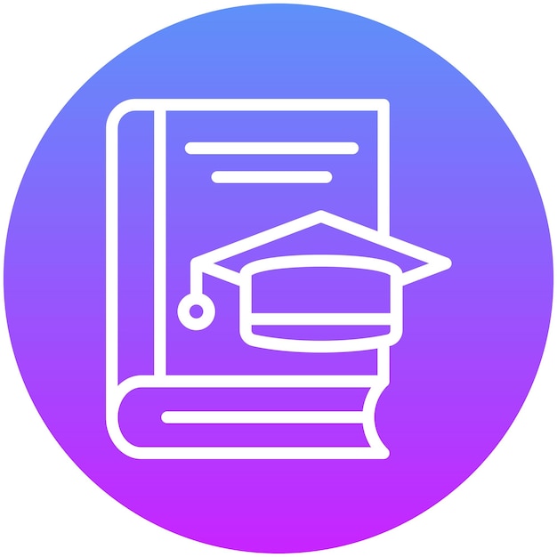 Ilustración del icono vectorial de la educación del conjunto de iconos de la literatura