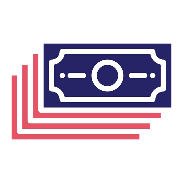 Ilustración del icono vectorial de efectivo del conjunto de iconos de banca y finanzas