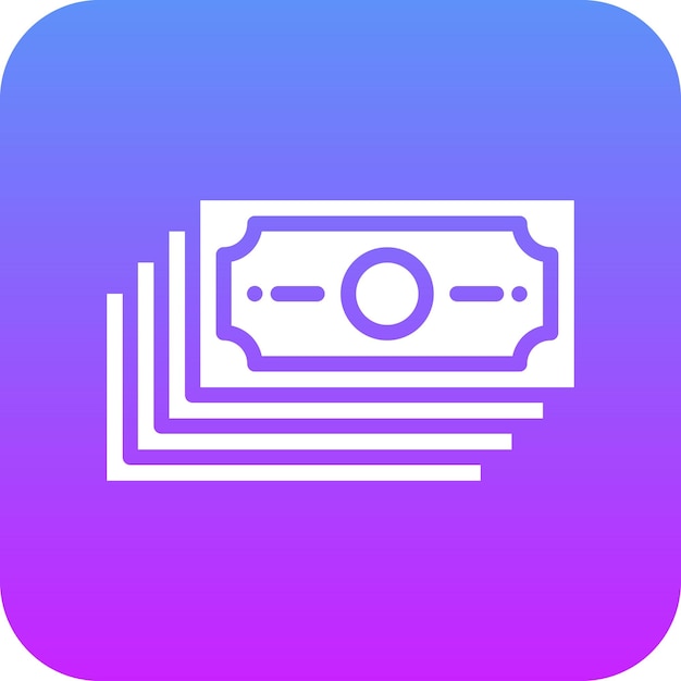 Ilustración del icono vectorial de efectivo del conjunto de iconos de banca y finanzas