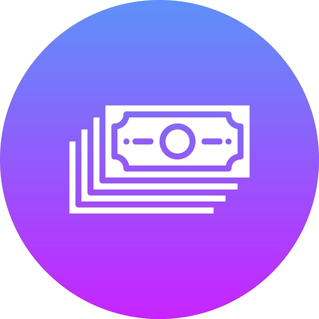 Ilustración del icono vectorial de efectivo del conjunto de iconos de banca y finanzas
