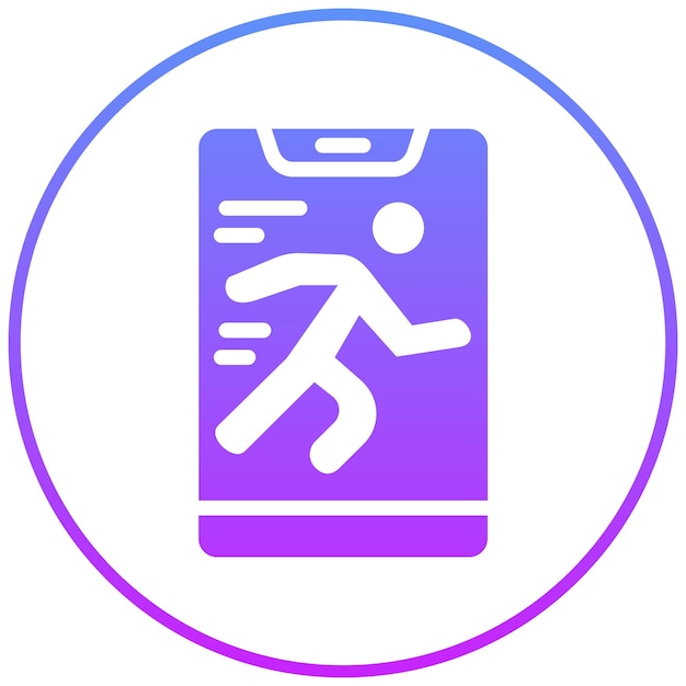 Ilustración del icono vectorial de ejecución del conjunto de iconos de la aplicación Workout