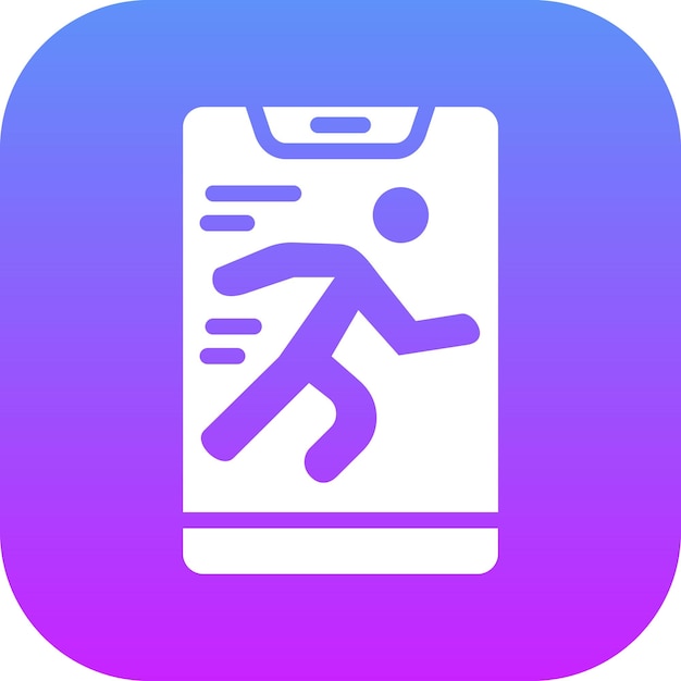 Ilustración del icono vectorial de ejecución del conjunto de iconos de la aplicación Workout